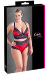 Colletti Curves Red Black Bra Set (XL, 3XL, 4XL) | Angel Clothing