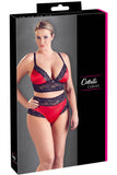 Colletti Curves Red Black Bra Set (XL, 3XL, 4XL) | Angel Clothing