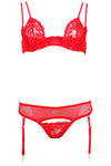 Cottelli Lingerie Red Bra and String (M) | Angel Clothing