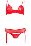 Cottelli Lingerie Red Bra and String (M) | Angel Clothing