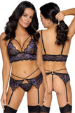 Cottelli Lingerie Suspender Set (L, XL)