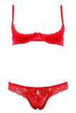 Cottelli Lingerie Red Half-cup Set (85B/L) | Angel Clothing