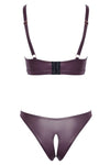 Cottelli Lingerie Purple Wetlook Set | Angel Clothing