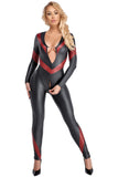 Cottelli Party Black Red Jumpsuit | Angel Clothing
