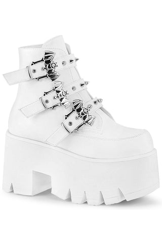DemoniaCult ASHES-55 Boots White | Angel Clothing