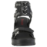 DemoniaCult BRATTY 07 Black Sandals | Angel Clothing