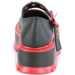 DemoniaCult SLACKER 27 Black Red Shoes (UK6) | Angel Clothing
