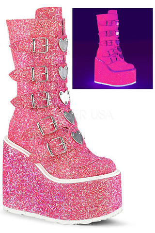 DemoniaCult SWING 230G Boots Pink (UK3, 4, 6) | Angel Clothing
