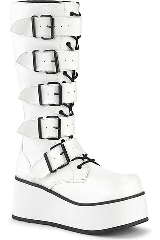 DemoniaCult TRASHVILLE 518 Boots White (Mens UK9) | Angel Clothing