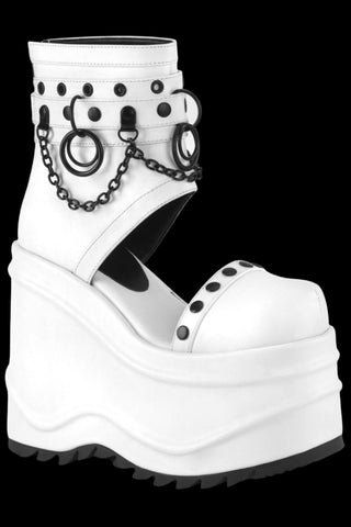 DemoniaCult WAVE 22 White Boots | Angel Clothing