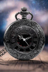 Gunmetal Steampunk Pocket Watch with Necklace Chain | Angel Clothing