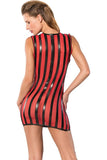 Guilty Pleasure Red Striped Datex Dress.