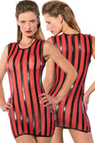 Guilty Pleasure Red Striped Datex Dress.