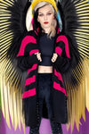 Willa Cardigan Black/Dark Pink | Angel Clothing