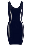 LATE-X Black Latex Mini Dress | Angel Clothing