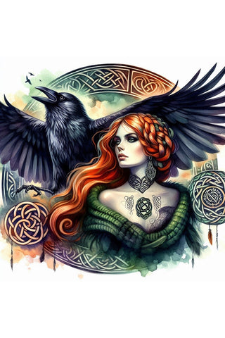 Oakhart Morrigan and Crow Print Framed | Angel Clothing