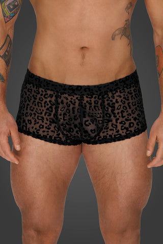 Noir Handmade Leopard Flock Shorts | Angel Clothing