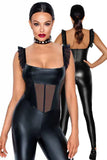 Noir Handmade Powerwetlook Catsuit | Angel Clothing