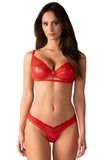 Obsessive Red Aliosa Lingerie Set (L/XL)