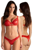Obsessive Red Aliosa Lingerie Set (L/XL)