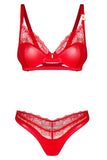 Obsessive Red Aliosa Lingerie Set (L/XL)