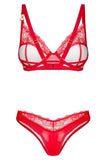 Obsessive Red Aliosa Lingerie Set (L/XL)