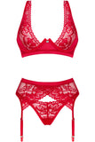 Obsessive Lacelove Red Set (XL/2XL) | Angel Clothing