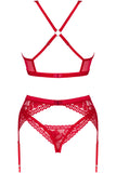Obsessive Lacelove Red Set (XL/2XL) | Angel Clothing