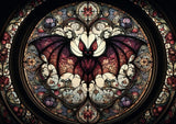 Oakhart The Bat Rose Window Print Framed | Angel Clothing
