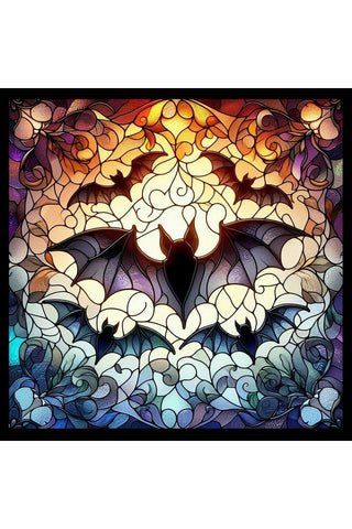 Oakhart Fire and Ice Bats Print Framed | Angel Clothing