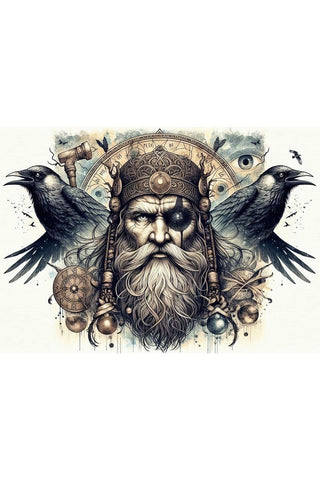 Oakhart Odin's Gaze Print Framed | Angel Clothing