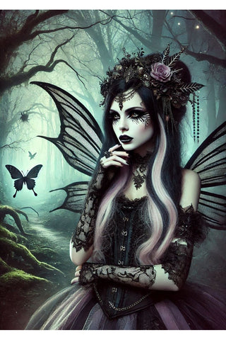 Oakhart Shadow Faerie Print Framed | Angel Clothing