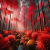 Oakhart The Crimson Forest Print Framed | Angel Clothing