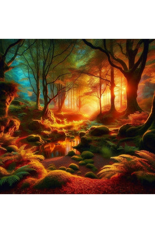 Oakhart Autumnal Glow Print Framed | Angel Clothing