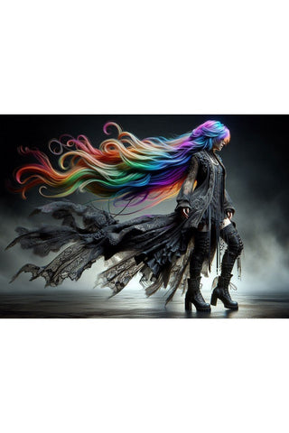 Oakhart The Rainbow Weaver Print Framed | Angel Clothing