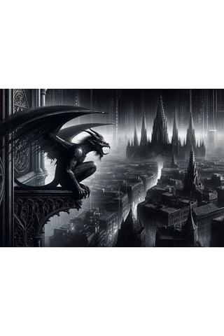 Oakhart The Gargoyle's Roar Print Framed | Angel Clothing