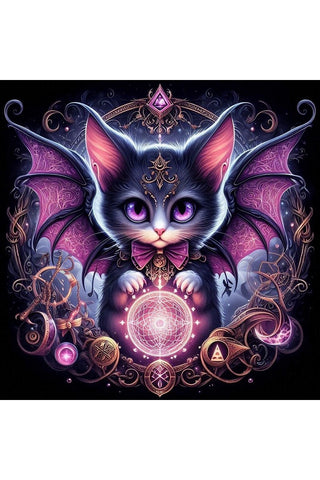 Oakhart The Mystic Kitten Print framed | Angel Clothing