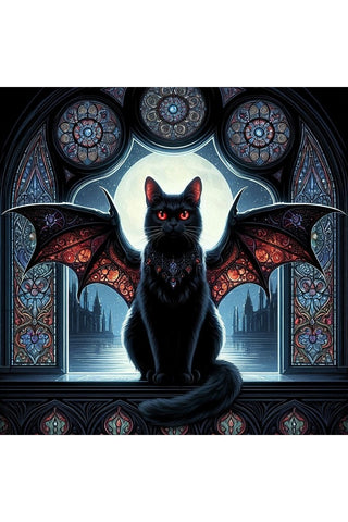 Oakhart Feline Fantasy Print Framed | Angel Clothing