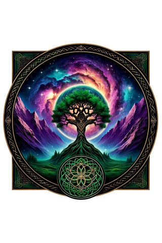 Oakhart Cosmic Yggdrasil Print Framed | Angel Clothing