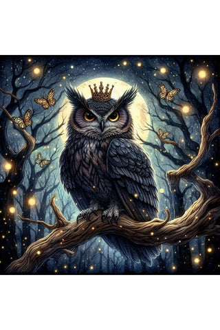 Oakhart The Crowned Owl Print Framed | Angel Clothing