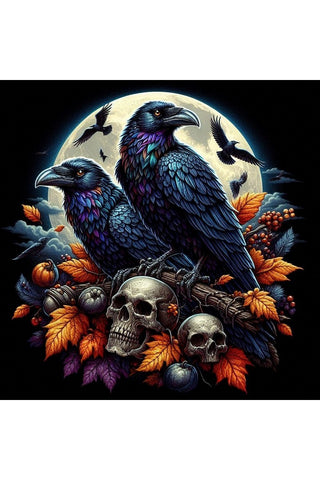 Oakhart Ravens of the Autumn Moon Print Framed | Angel Clothing