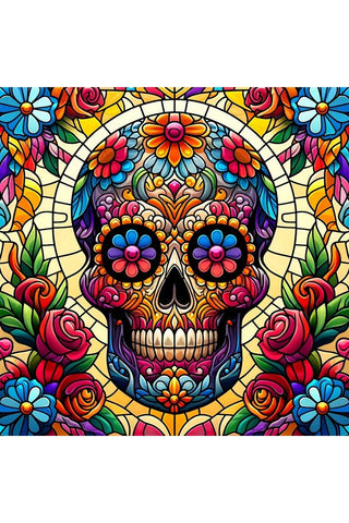 Oakhart Day of the Dead Bloom Print Framed | Angel Clothing
