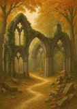 Oakhart Autumn's Abbey Print Framed | Angel Clothing