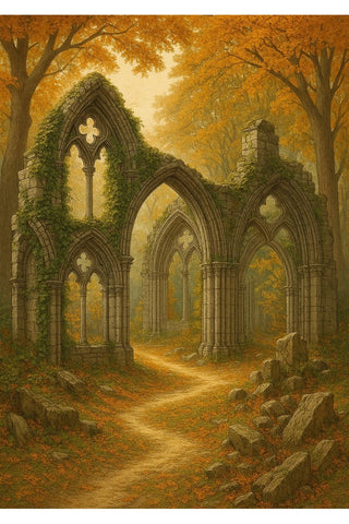 Oakhart Autumn's Abbey Print Framed | Angel Clothing