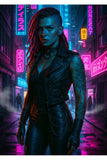 Oakhart Cyberpunk Siren Print Framed | Angel Clothing