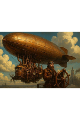 Oakhart The Sky Captain Print Framed | Angel Clothing