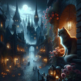 Oakhart Moonlight Alley Print Framed | Angel Clothing