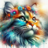 Oakhart Boho Cat Portrait Print Framed | Angel Clothing