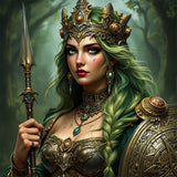 Oakhart Brigid Warrior Queen Print Framed | Angel Clothing