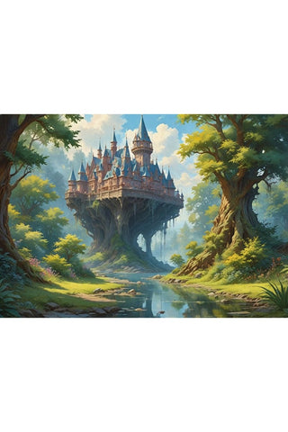 Oakhart Root Castle Print Framed | Angel Clothing